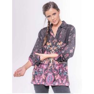 CIENNA - TAIPEI BLACK SILK SHIRT NWT WOMEN’S TOP SIZE SMALL